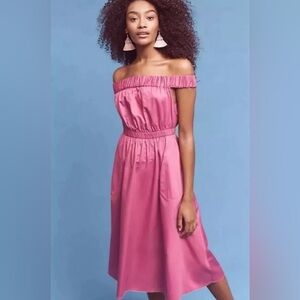 Anthropologie Off the shoulder midi dress